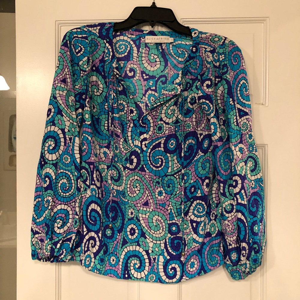 Alice & Trixie Patterned Silk Blouse